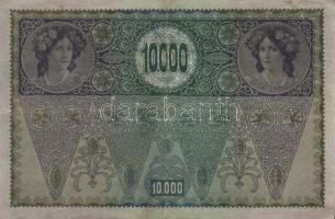 Ausztria/Osztrák-Magyar Bank 1918. 10.000K csak német nyelvű, vízszintes piros "Deutschösterrei...