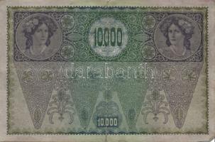 Ausztria/Osztrák-Magyar Bank 1918. 10.000K csak német nyelvű, vízszintes piros "Deutschösterrei...