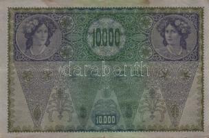 Ausztria/Osztrák-Magyar Bank 1918. 10.000K csak német nyelvű, vízszintes piros "Deutschösterrei...