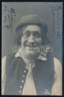 1916 Újváry Károly (színművész, 1856?1918) autográf aláírással ellátott fotólapja