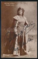 Pálnay Ilka (1859-1945) színművésznő autográf aláírással ellátott fotólapja