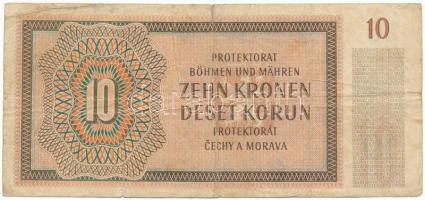 Német Harmadik Birodalom / Cseh-Morva Protektorátus 1942. 10K "S.06A 312233" T:VG, középső...
