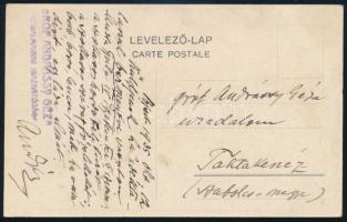 ca 1910 Andrássy Géza, gróf (1856-1938) nagybirtokos, politikus, az MTA igazgatósági tagja autográf sorai saját uradalmának címezve