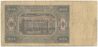 Lengyelország 1948. 20Zl "FN 1819841" T:VG
Poland 1948. 20 Złotych "FN 1819841"...