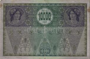 Ausztria/Osztrák-Magyar Bank 1918. 10.000K csak német nyelvű, vízszintes piros "Deutschösterrei...