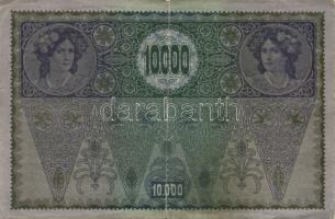 Ausztria/Osztrák-Magyar Bank 1918. 10.000K csak német nyelvű, vízszintes piros "Deutschösterrei...