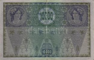 Ausztria/Osztrák-Magyar Bank 1918. 10.000K csak német nyelvű, vízszintes piros "Deutschösterrei...