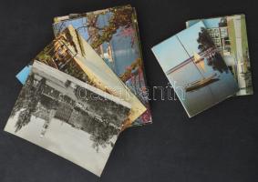 62 db MODERN magyarországi és külföldi város képeslap, közte 2 leporello / 62 modern Hungarian and foreign town postcards, with 2 leporellos