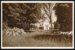 ca 1940 Esterházy Pálné ? autográf kézírása rédei kastélyukat ábrázoló képeslapon