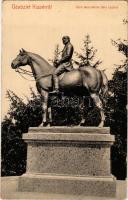 1909 Kisbér, Báró Wenckheim Béla szobra. Haftl Kálmán kiadása 2039. (W.L. ?) (fa)