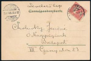 1900 Dr. Cholnoky Jenő (1870-1950) földrajztudós, író, autográf képeslapja feleségének