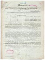 1915. elismervény 100K értékben jegyzett 1914. évi 6%-os járadékkölsönről + 1915. elismervény 1100K ...