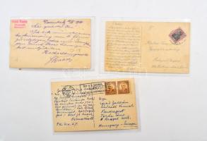 ca 1900-1916 8 db képeslap Kéthly Annának, Kirsteier Jánosnak Egyed Zoltánnak címezve, azonosítandó ...