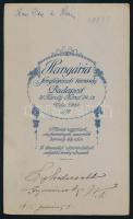 1915 Kislányok egyforma ruhában, kabinetfotó a ,,Hungária" Fényképészeti Társaság budapesti műt...