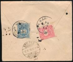 1899 Ajánlott levél 5kr + 10kr bérmentesítéssel, "KARLÓCZA" - "BELGRADE"