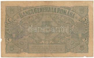 Románia / Német megszállás DN(1917) 5L 7 jegyű sorszám "G. 5204898", kék "JND. ARGESU...