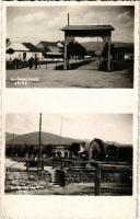 1942 Kovászna-fürdő, Baile Covasna; Fő tér, székely kapu, gyógyszertár, Bartha B. Emil és Imreh Béla üzlete / gate, pharmacy, shops. photo