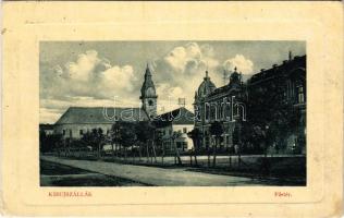 1915 Kisújszállás, Fő tér, templom. W.L. Bp. 3979. (EK)