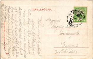 1915 Kisújszállás, Fő tér, templom. W.L. Bp. 3979. (EK)