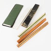 7 darab logarléc, vonalzó, klf méretben