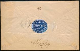 ~1883 Ajánlott ügyvédi levél 4 x 5kr bérmentesítéssel, "CZEGLÉD / VÁROS" - Budapest