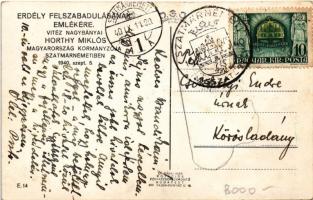 1940 Szatmárnémeti, Satu Mare; bevonulás, vitéz Nagybányai Horthy Miklós Magyarország kormányzója, T...