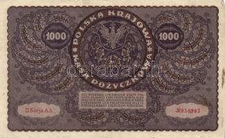 Lengyelország 1919.8.23. 1000M (6x) klf szériaszám variánsokkal T:II