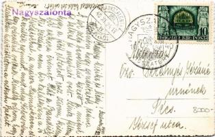 1940 Nagyszalonta, Salonta; bevonulás,Városháza, katonák / entry of the Hungarian troops, decorated ...