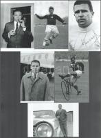 Puskás Ferenc (korábban Purczeld Ferenc) (1927-2006) labdarúgó, az Aranycsapat kapitánya, (később a Nemzet Sportolója), 6 db modern nagyítás, jelzés nélkül, a felvételek eltérő időben készültek (cca 1980 előtt), 15x10 cm