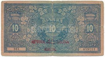 Jugoszlávia / Szerb-Horvát-Szlovén Királyság 1919. 10D piros "40K" felülbélyegzéssel, &quo...