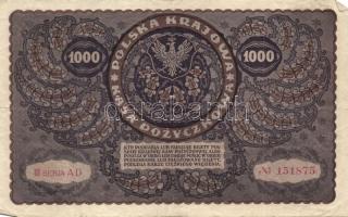 Lengyelország 1919.8.23. 1000M (6x) klf szériaszám variánsokkal T:II