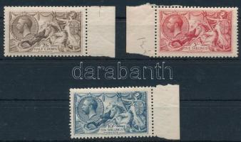 Nagy-Britannia 1918/1919 Forgalmi ívszéli sor Mi 141-143 III (Mi EUR * 500.-)