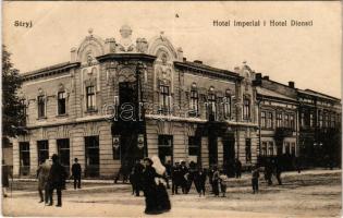 1916 Stryi, Stryj, Strij; Hotel Imperial i Hotel Dienstl. Verlag Schönfeld / hotel + "K.u.k. Militärzensur Stryj" (EB)