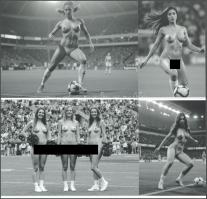 "Női foci és a pom-pom lányok", eltérő időben készült, szolidan erotikus felvételek, 4 db modern nagyítás, jelzés nélkül, 15x21 cm és 15x10 cm