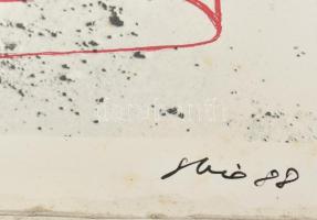 Sinkó István (1951-): Várakozók, magányosok (erotikus kép). Vegyes technika, nyomat, papír, jelzett,...