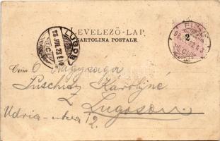 1898 Fiume, Rijeka; Piazza Ürmény, Teatro Comunale e mercato / square, theatre, market hall (EK)