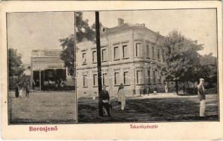 1907 Borosjenő, Borosineu, Ineu; Takarékpénztári épület, könyvnyomda. Ungár Jenő kiadása / savings bank, book publishing (EB)