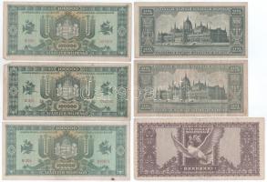 1946. 100.000MP (3x) + 10.000.000MP + 100.000.000MP (2x) T:F,VG