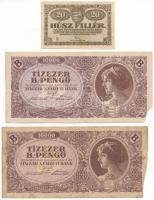 1920. 20f "18" + 1946. 10.000BP T:F szép papír, VG anyaghiány