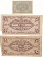 1920. 20f "18" + 1946. 10.000BP T:F szép papír, VG anyaghiány