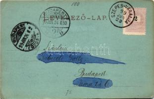 1900 Szepesváralja, Spisské Podhradie; Szepes vára este. Szoller Géza kiadása / Zipser Burg / Spissk...