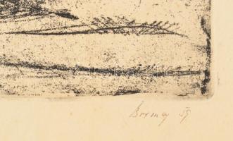 Breznay József (1916-2012): Gyermekek. Rézkarc, papír, jelzett, 29,5x38 cm