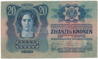 1913. 20K "2358 391535", felülbélyegzés nélkül T:F, szép papír
Adamo K17