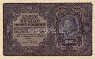Lengyelország 1919.8.23. 1000M (3x) egymásutáni sorszámmal T:I- Saroktörés!