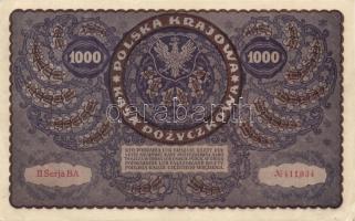 Lengyelország 1919.8.23. 1000M (3x) egymásutáni sorszámmal T:I- Saroktörés!