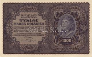 Lengyelország 1919.8.23. 1000M (3x) egymásutáni sorszámmal T:I- Saroktörés!