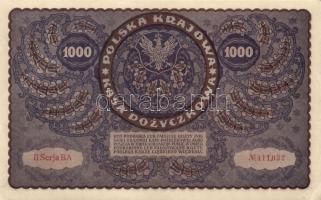 Lengyelország 1919.8.23. 1000M (3x) egymásutáni sorszámmal T:I- Saroktörés!
