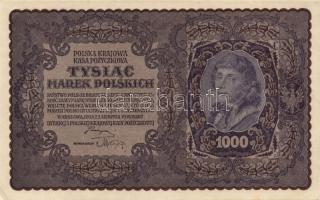 Lengyelország 1919.8.23. 1000M (3x) egymásutáni sorszámmal T:I- Saroktörés!