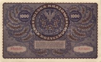 Lengyelország 1919.8.23. 1000M (3x) egymásutáni sorszámmal T:I- Saroktörés!
