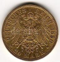 D. Reich/Poroszország 1890 20M 7,965g  arany II. Wilhelm T:3+ aranyáron !